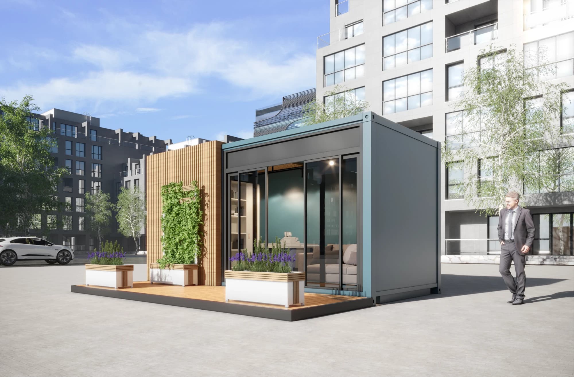 Kontener handlowy HA-3 — 6 × 2,5 m z witryną — PREMIUM CONTAINERS Piotr Żmij