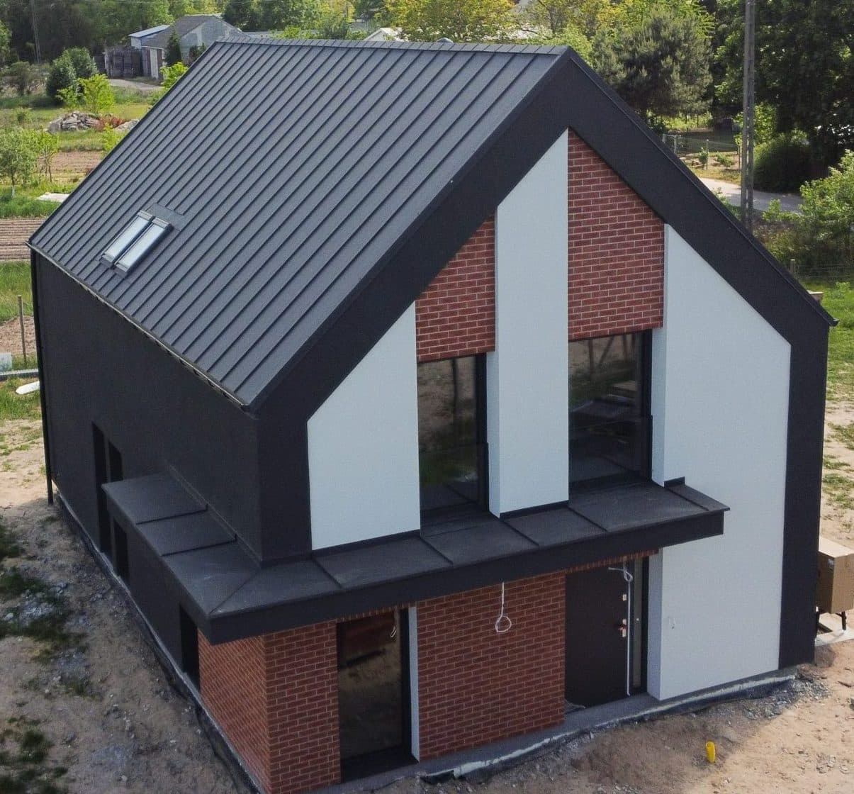 Dom z prefabrykatów betonowych MASTER 166 — nowoczesna stodoła, 156 m² — Prenovi sp. z o.o.