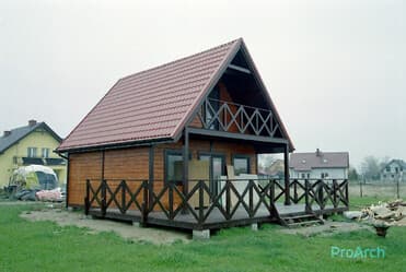 Dom letniskowy DL-1 w Jezierzanach 89 m², ProArch Domy Drewniane Szkieletowe