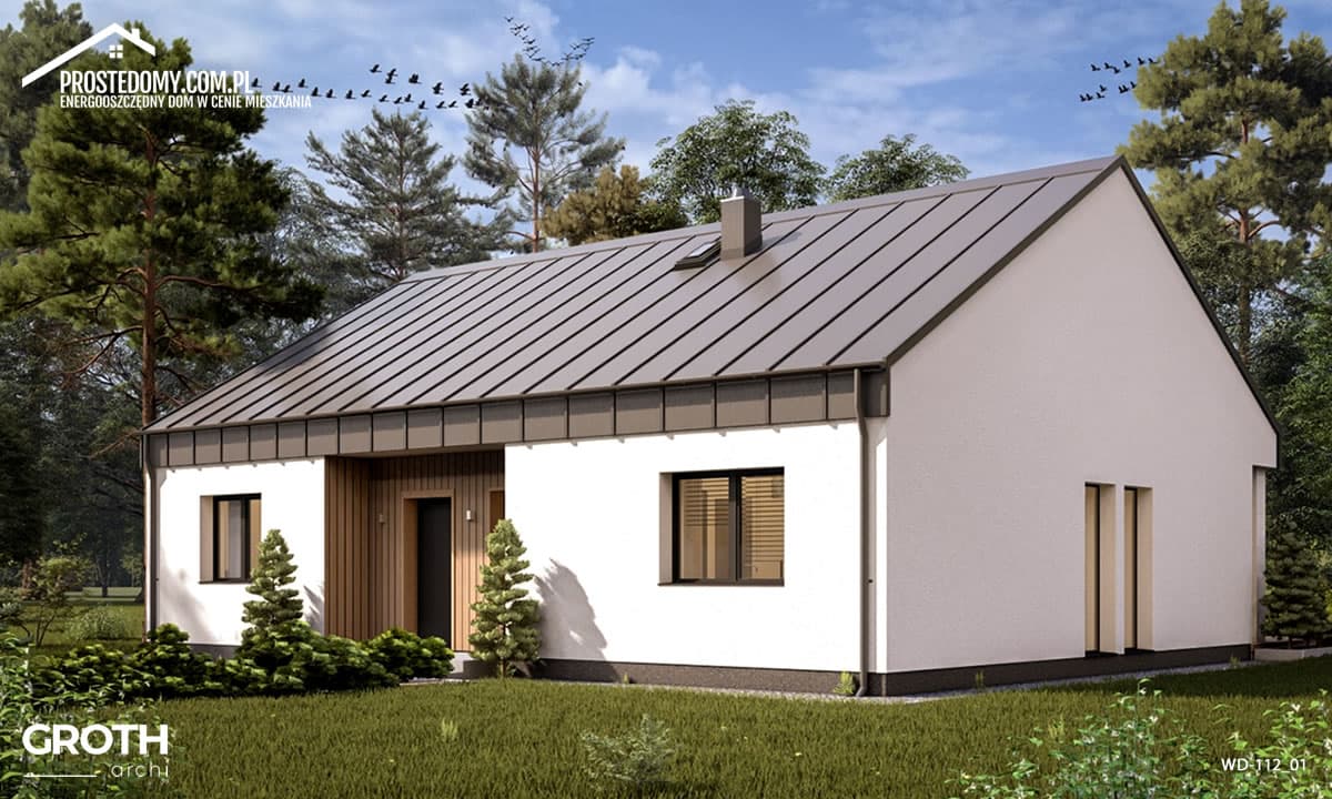 Dom parterowy WD112-1 — 112 m² — Proste Domy Sp. z o.o.
