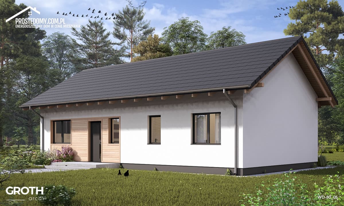 Dom parterowy WD80-5 — 80,7 m² — model domu