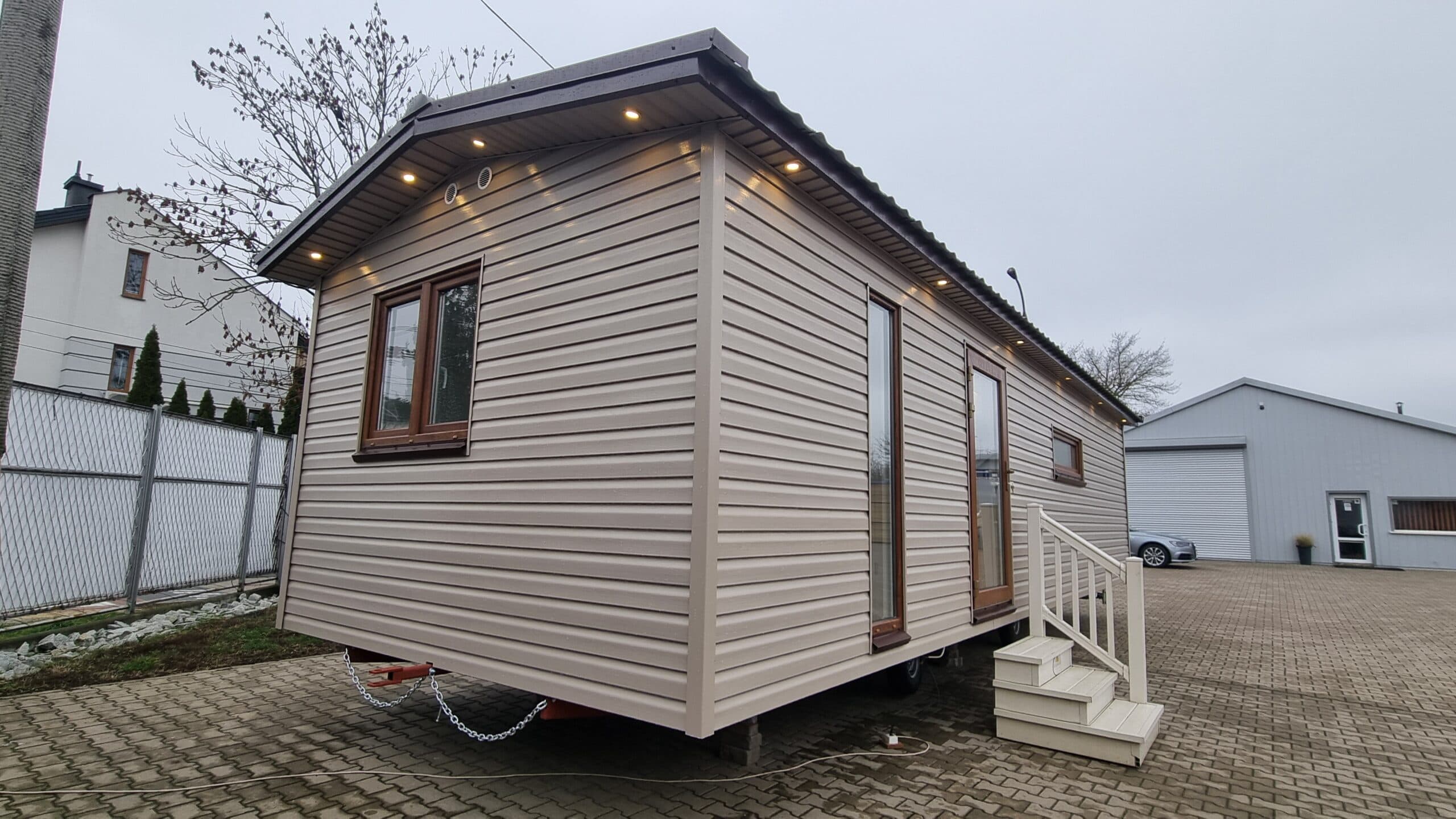 Domek mobilny 10 × 3,5 m — 35 m² — model domu