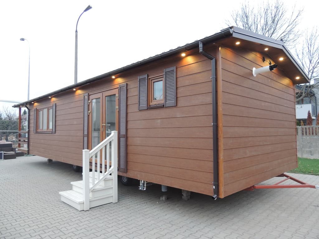 Domek mobilny 12 × 4 m — 48 m² — model domu