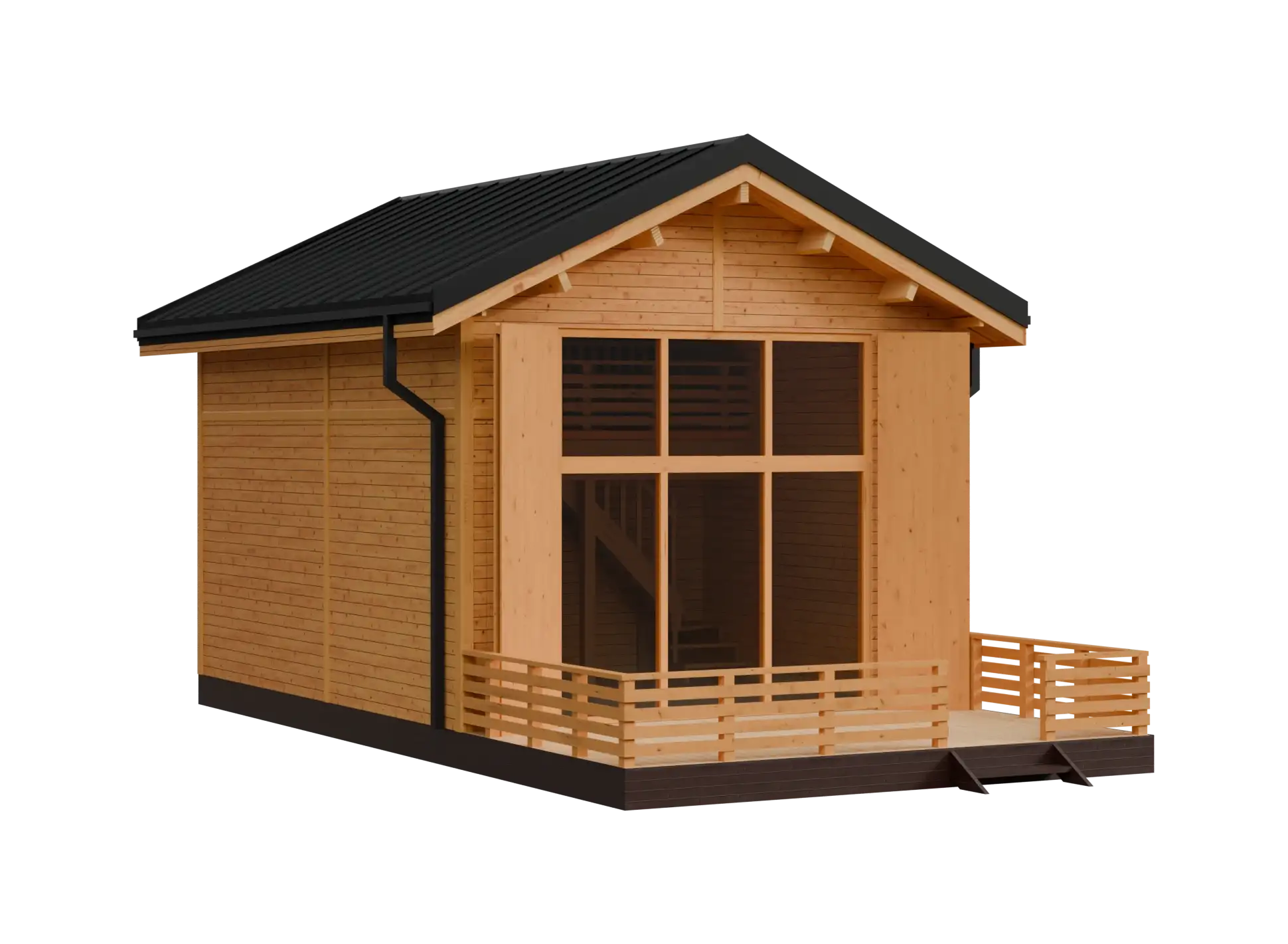 Fano Horizon — całoroczny domek 48 m² z antresolą i okiennicami — model domu