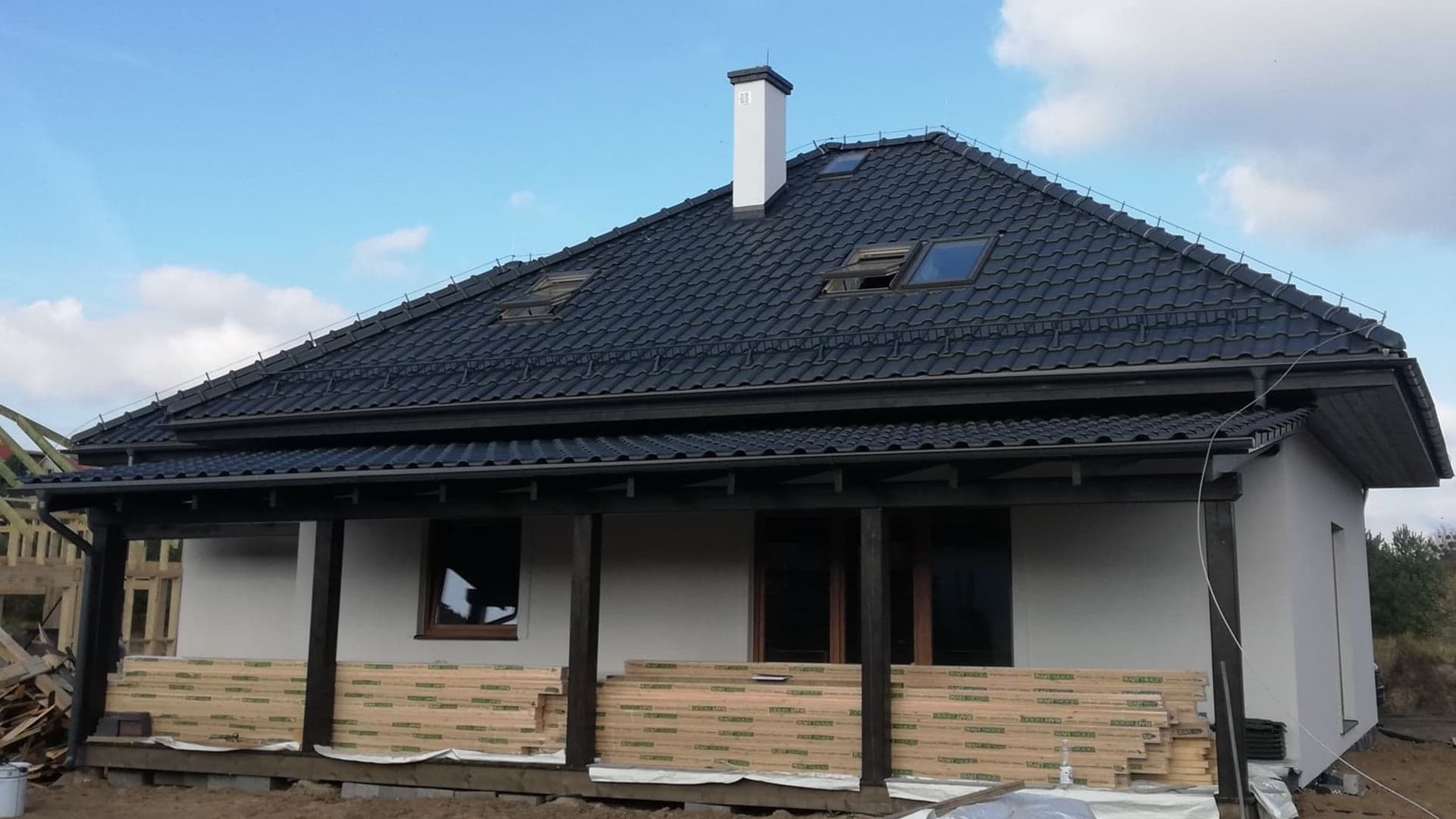 Dom drewniany Wrzos 151 m² (realizacja), Querko Domy Drewniane