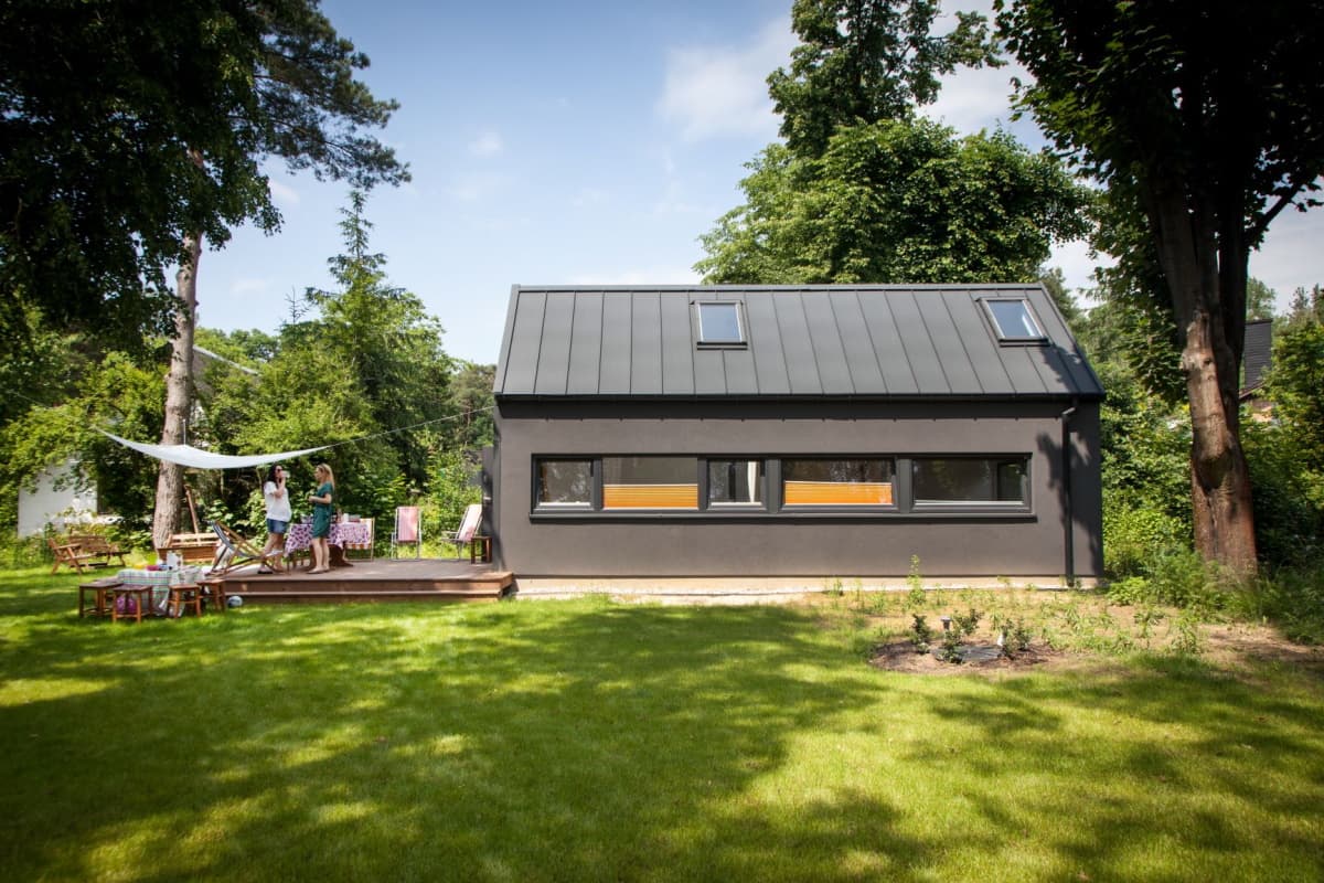 Dom szkieletowy SIM — 35 m² zabudowy, z antresolą — Simple House — NOKON sp. z o.o.