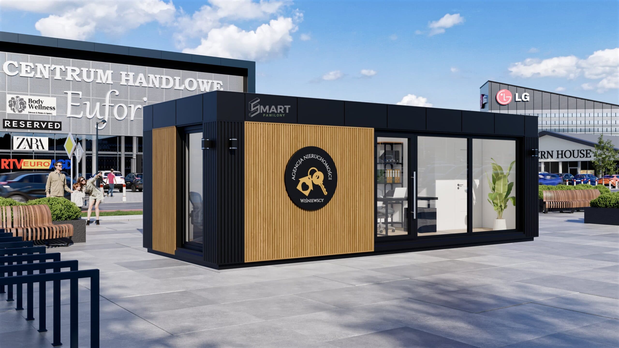Pawilon SMART #007 — 8 × 3 m, 24 m² — model domu