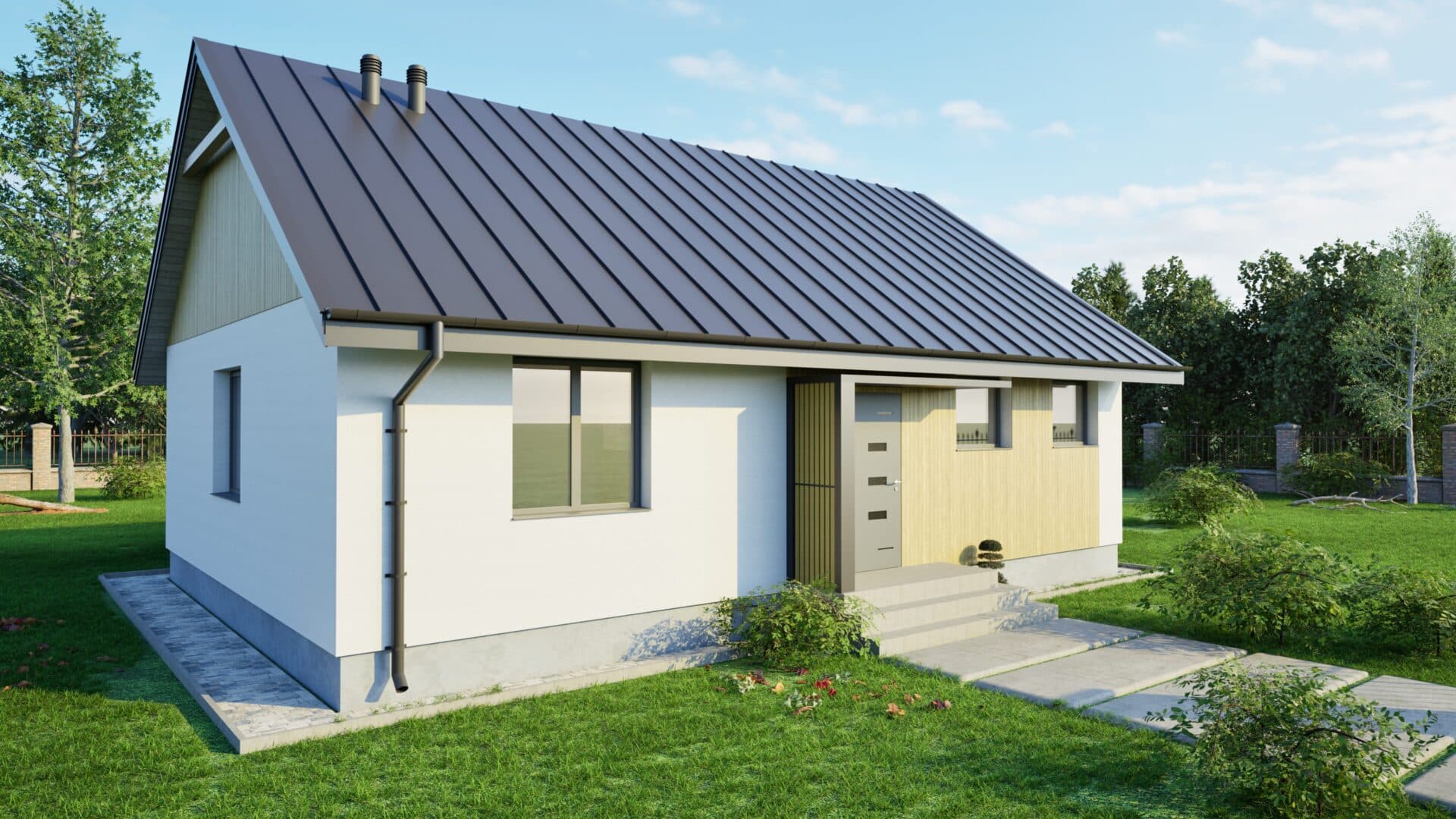 Dom stalowy L3 — parterowy, 78 m² — Stalovers Sp. z o.o.