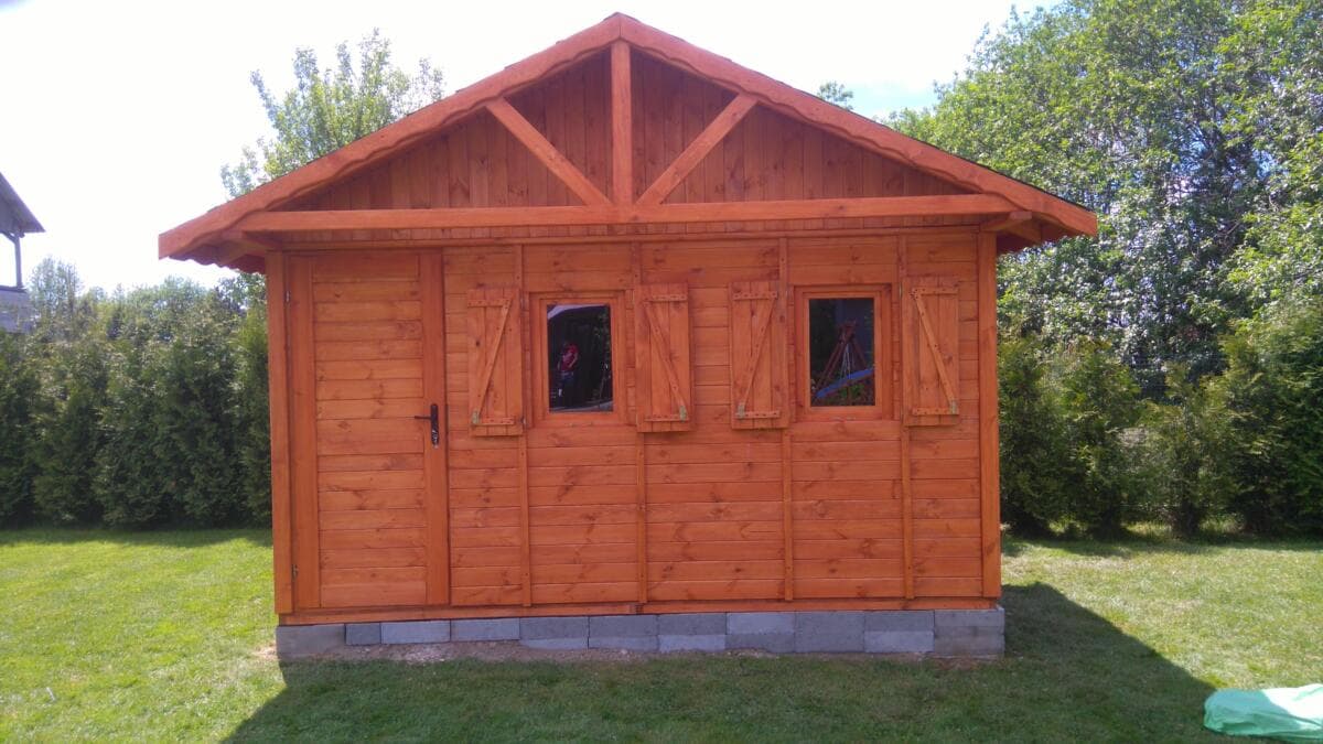 Domek narzędziowy nr 4 — 4 × 3 m — Stol-Drew (Usługi Stolarskie STOL-DREW Wolska Joanna)
