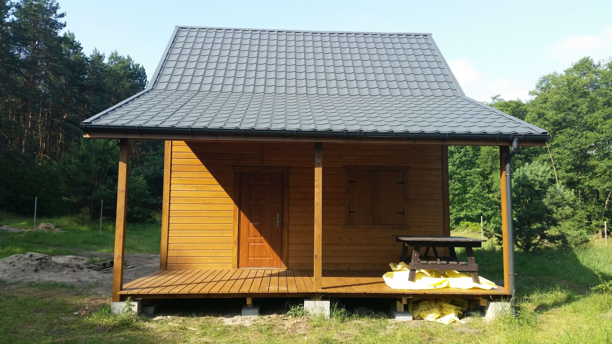 Domek letniskowy 5 × 6 m z poddaszem — 30 m², Stolarstwo usługi-handel Tomasz Borucki