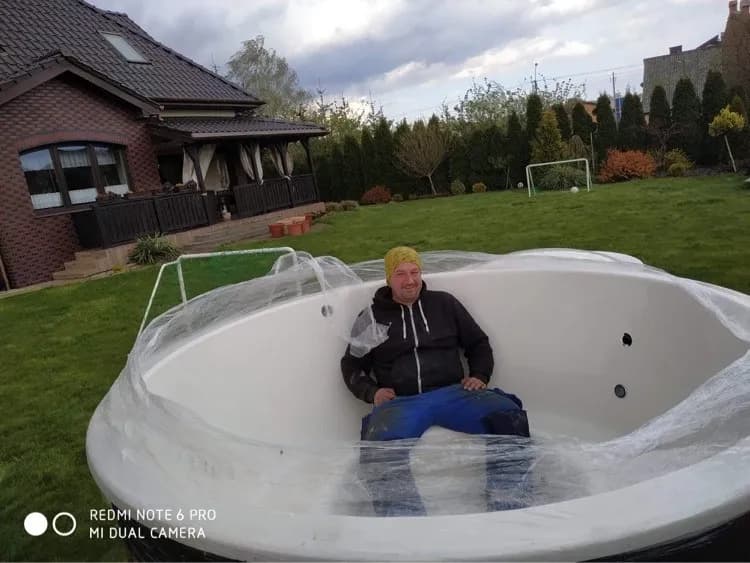 Balia ogrodowa z wkładem z włókna szklanego — Syberian Sauna