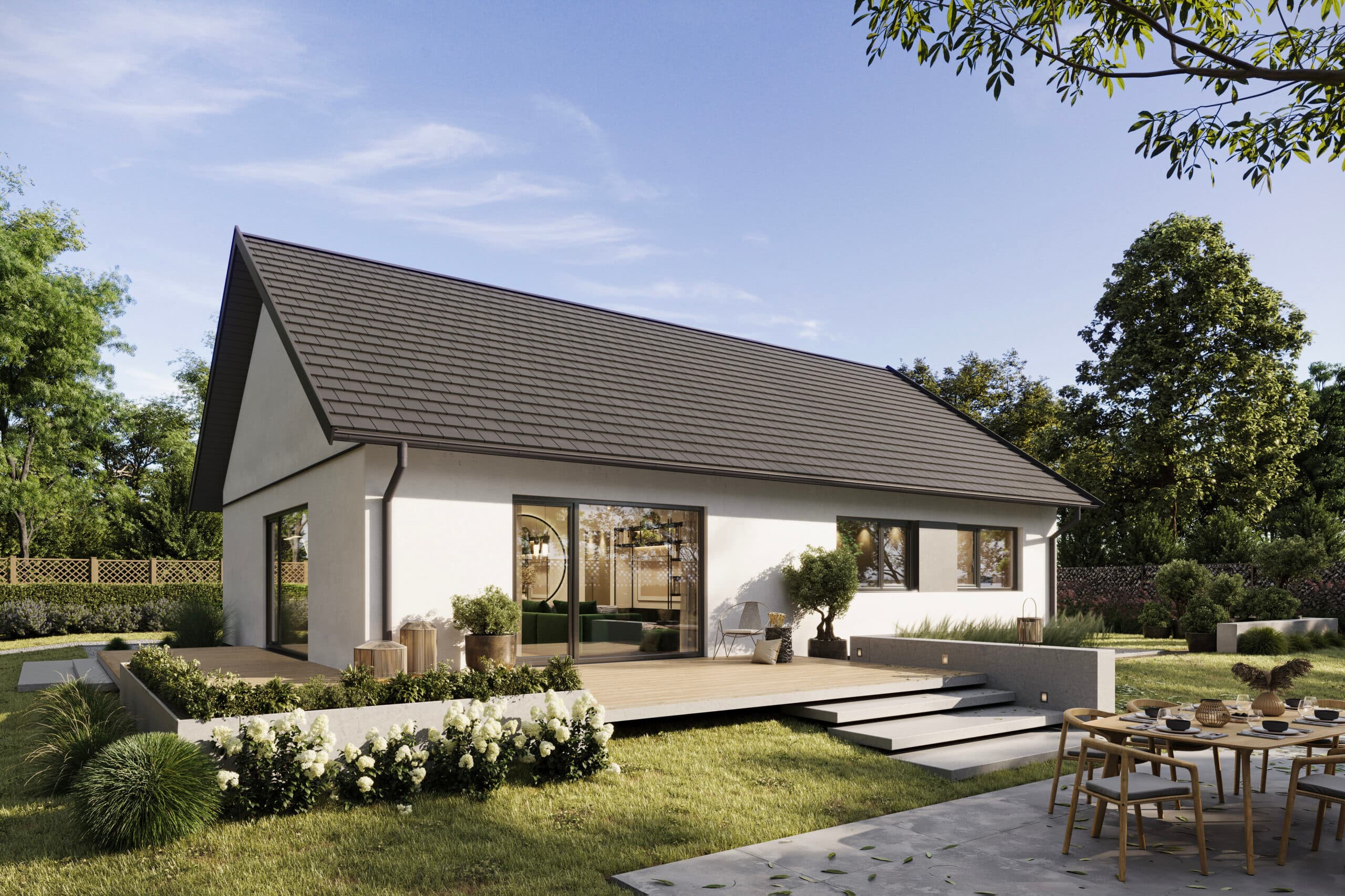 Dom parterowy The House 111 m² z trzema sypialniami — The House (Module Home Sp. z o.o.)