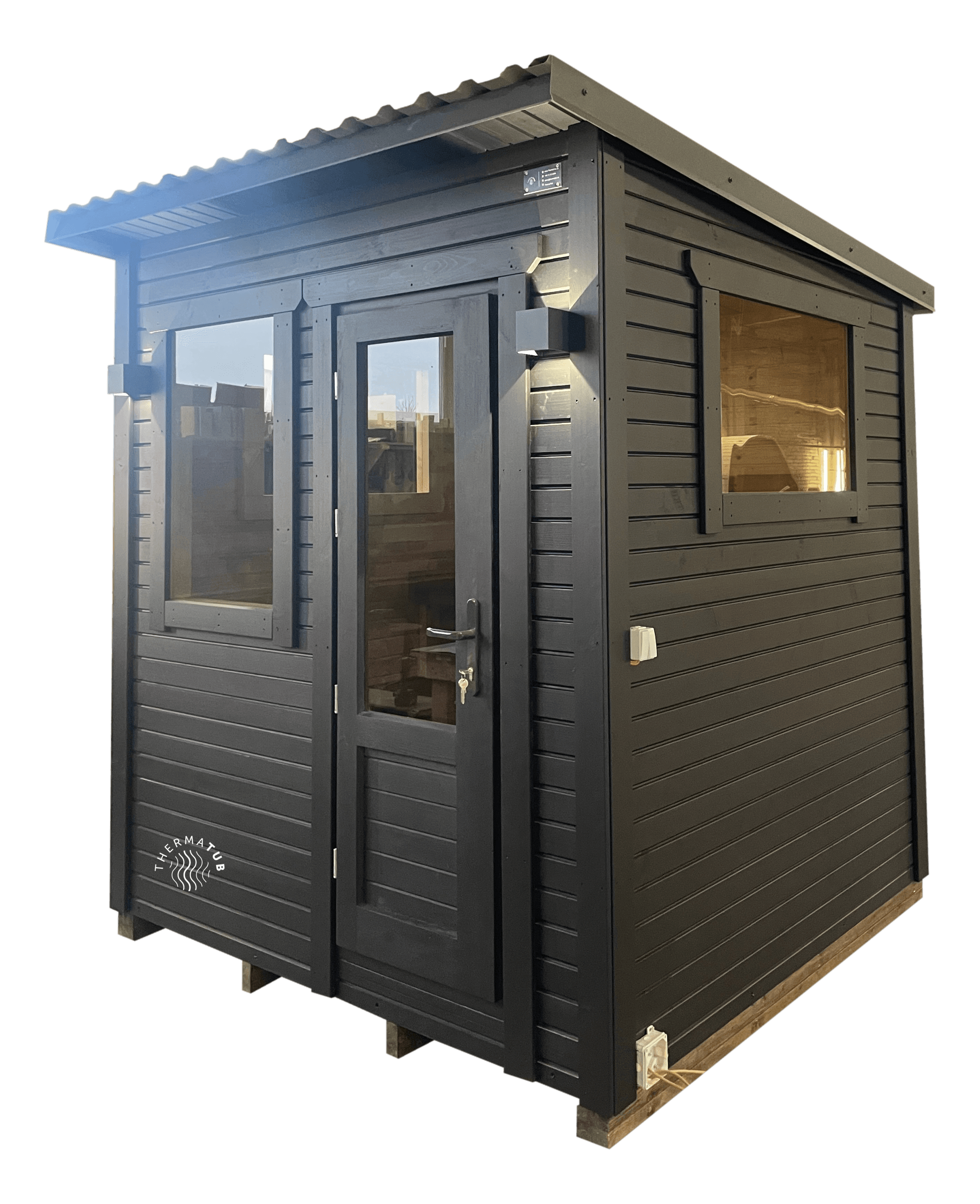 Sauna ogrodowa ThermaSauna M — 200 × 200 cm, 2–4 osoby — ThermaTub (UAB MAUDIS)