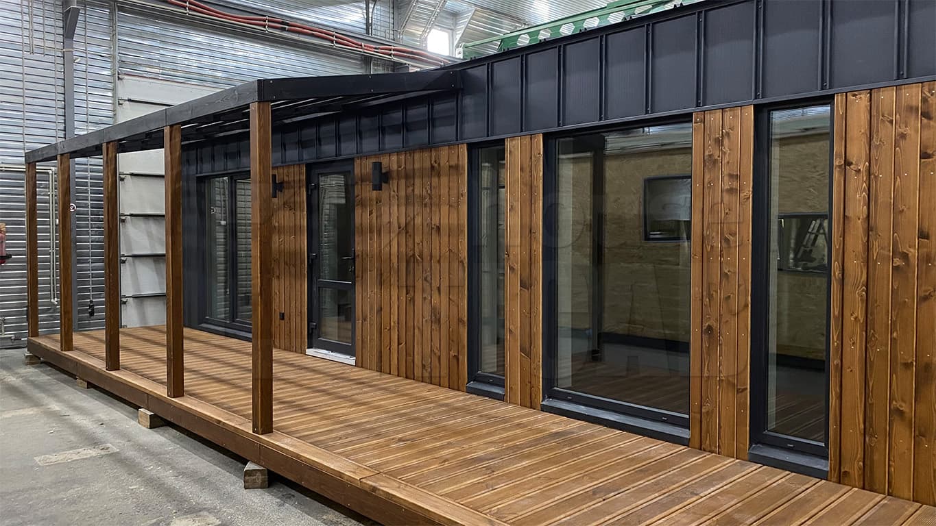 Dom modułowy Malta — 13,97 × 4 m, 56 m² — TICAB House (TICAB Corporation)