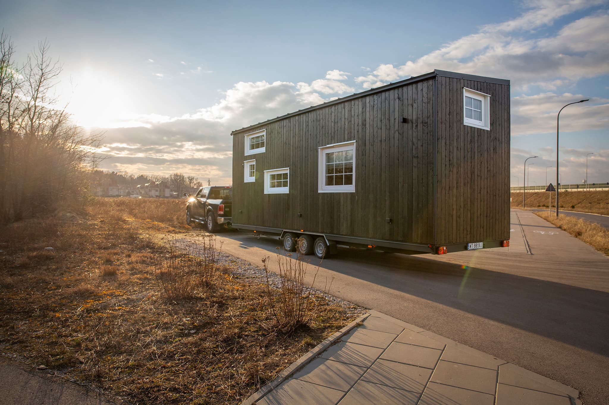 Tiny house Ingrid na przyczepie — 8 × 2,5 m — model domu
