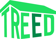 Logo firmy TREED — drewniana architektura ogrodowa