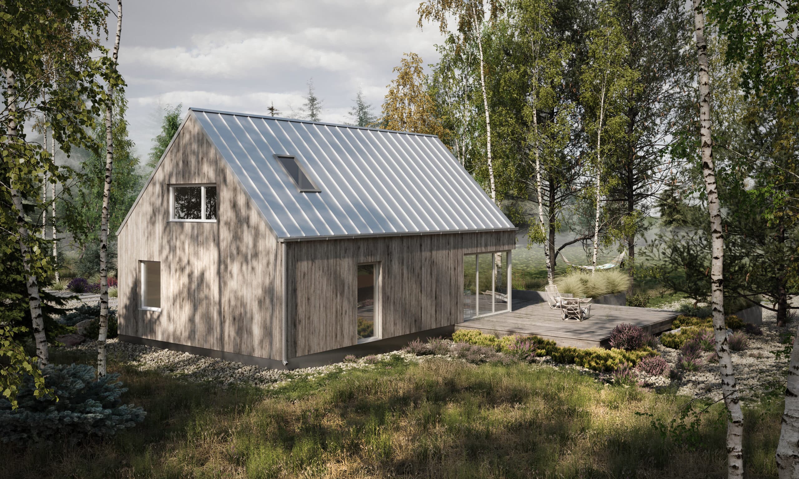 TREMI M70 — dom w stylu nowoczesnej stodoły z CLT, 75 m² użytkowej — TREMI Sp. z o.o.