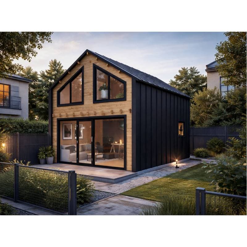 Stodoła pod klucz — 35 m² zabudowy, 65 m² z antresolą — model domu