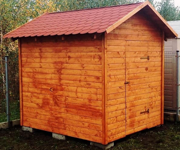 Domek ogrodowy 2×2,5 m pomalowany drewnochronem