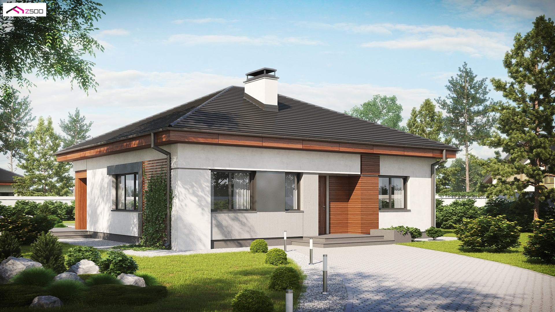 Dom szkieletowy Z273 — 90 m², parterowy — model domu
