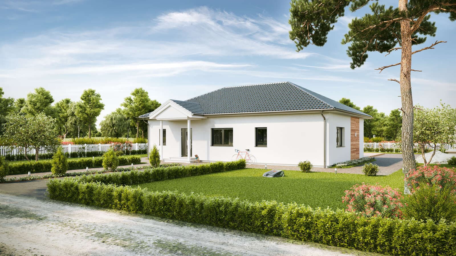 Dom prefabrykowany Family Compact — parterowy, 105 m² — model domu