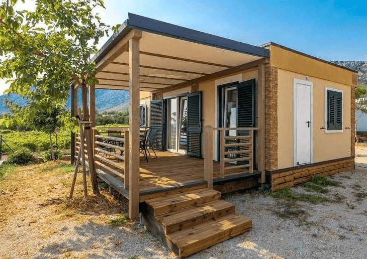 Dom mobilny LUX — 8,6 × 4,5 m, 37 m² — Volastella (Mobilna kućica Volantes d.o.o.)