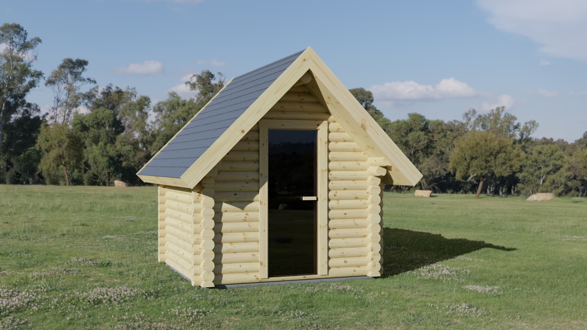 Sauna parowa z bali, kompaktowa — 2,44 × 2,44 m — UAB „Vytauto statyba”