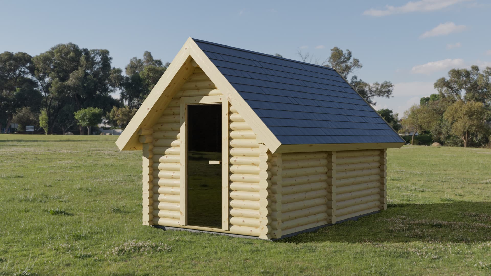 Sauna parowa z bali z przedsionkiem — 2,44 × 4,08 m — UAB „Vytauto statyba”