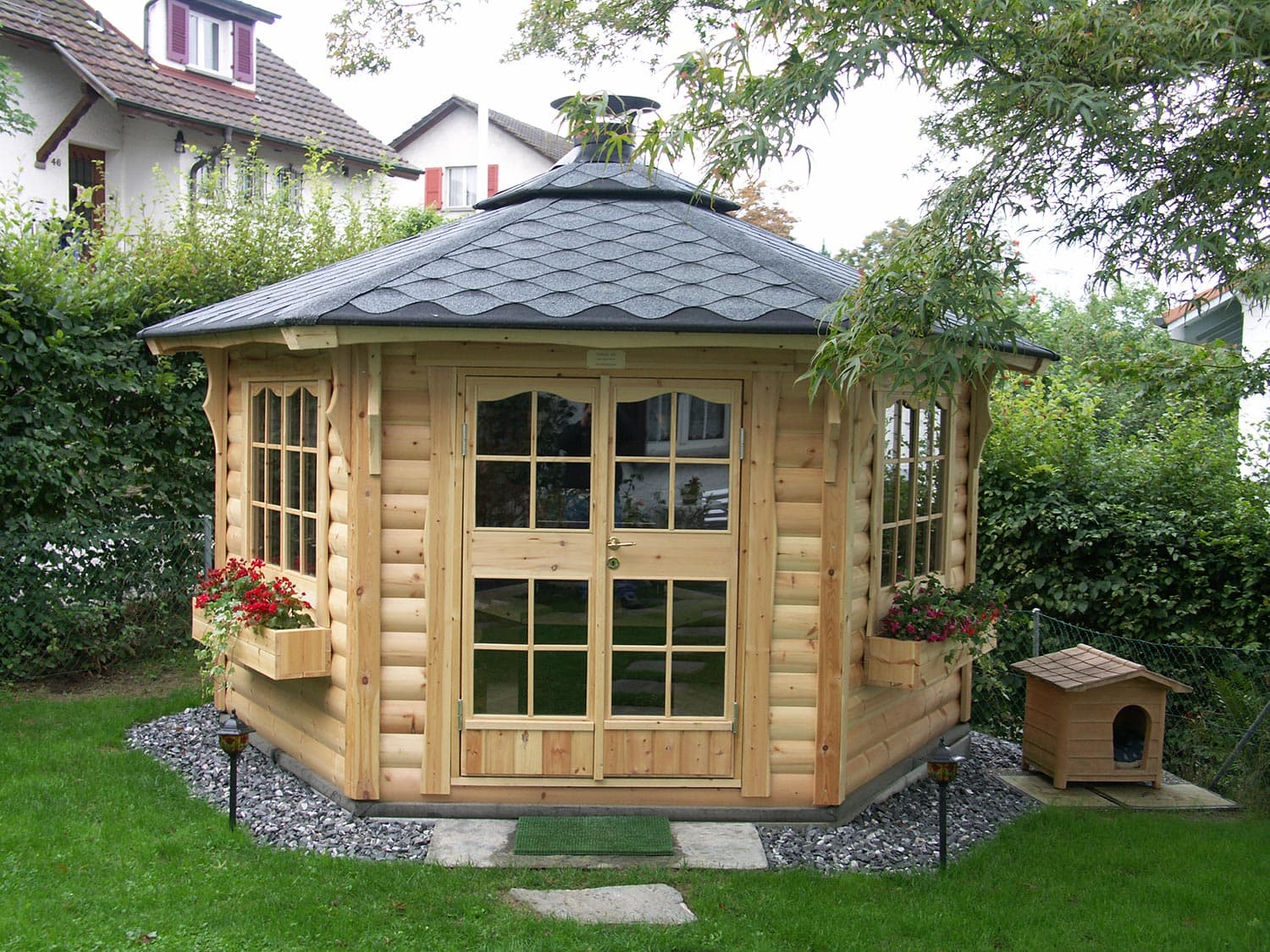 Altana sześciokątna z grillem Lusthus 9,2 — 9,2 m² — WArt (Haparanda Wood Art AB)