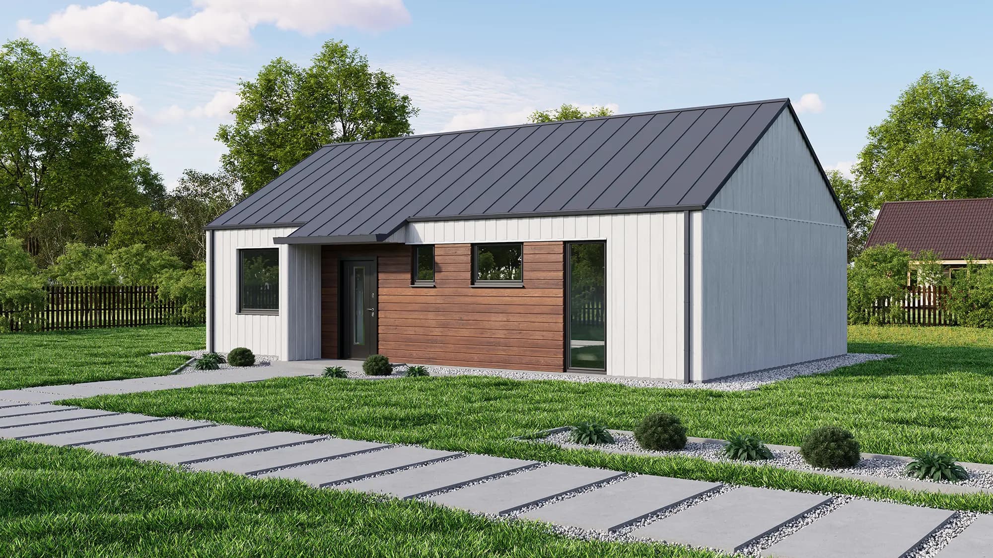 Dom szkieletowy parterowy Perła, 79 m² — model domu