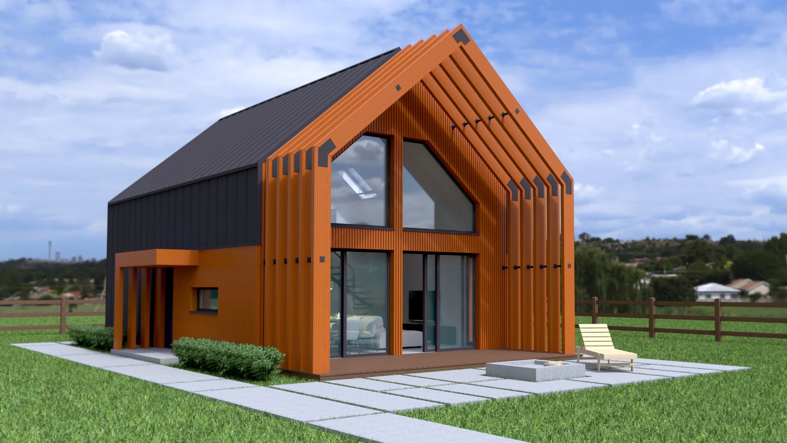 Dom szkieletowy z poddaszem Bryza Mała, 87 m² — model domu