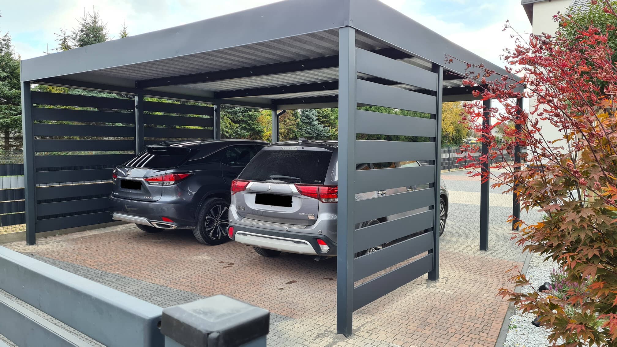 Wiata garażowa (carport) 6 × 6 m na dwa auta — 36 m² — Wiaty Klonowa