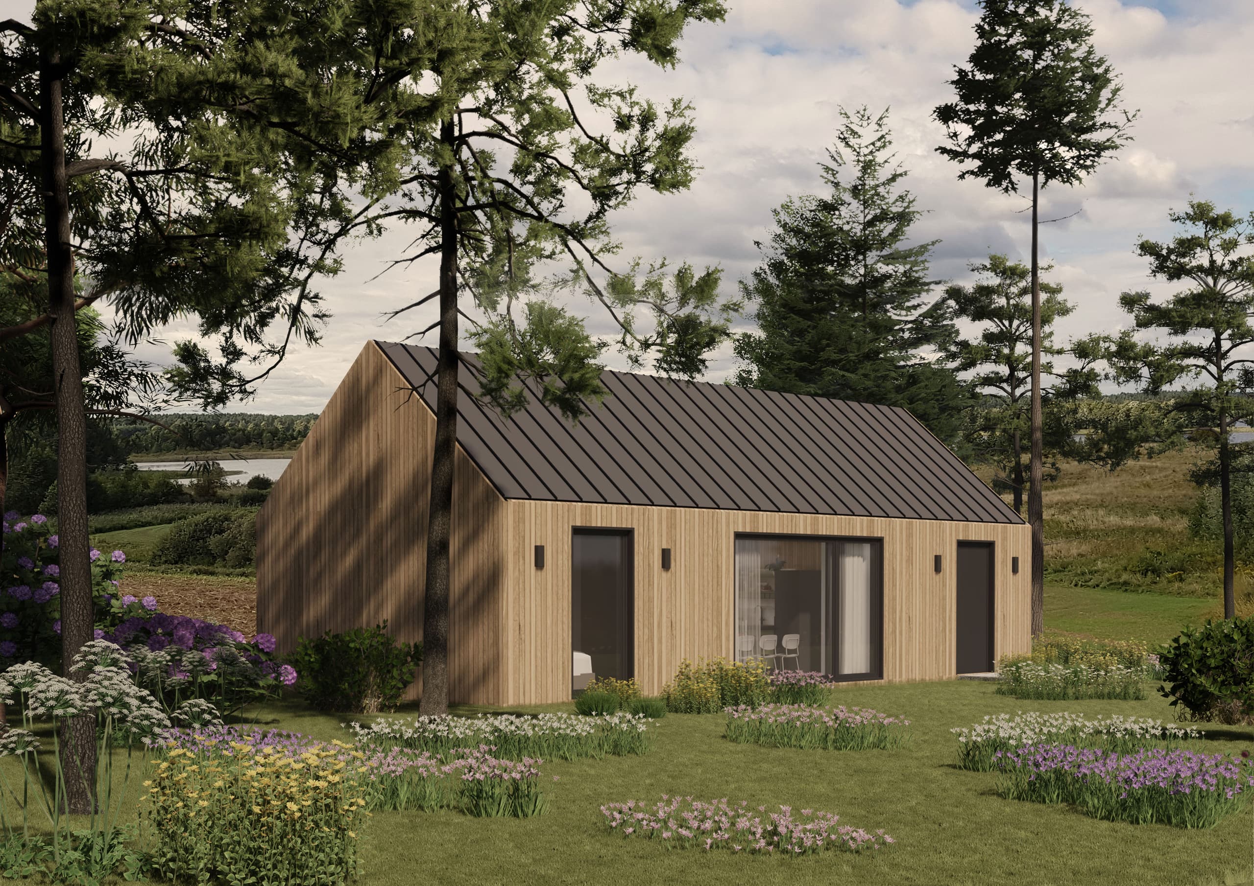 Dom parterowy KORT 70 — 70 m² zabudowy — Widokowy.pl — ARMAX sp. z o.o.