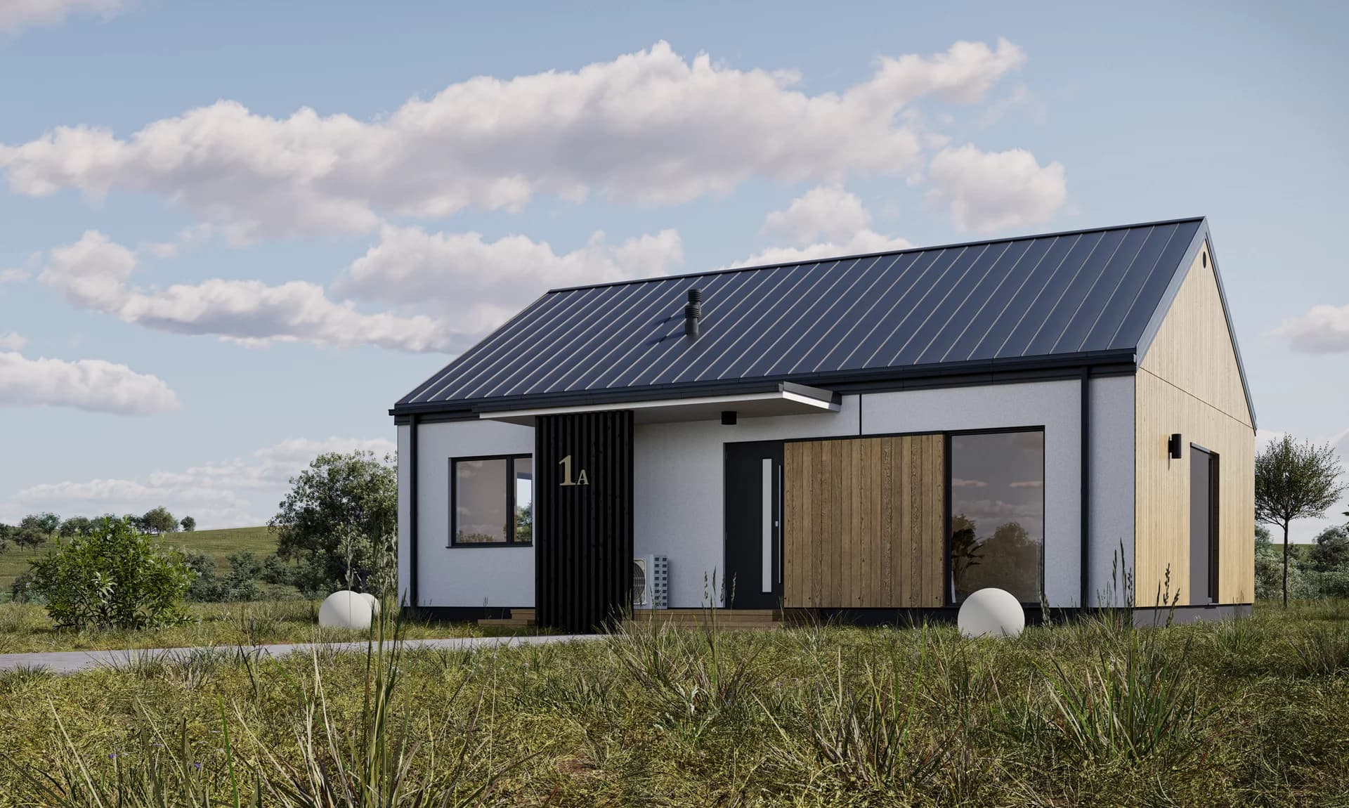 Dom parterowy Basic — 82 m², 8,60 × 11,40 m — WIREX CONSTRUCTION sp. z o.o.