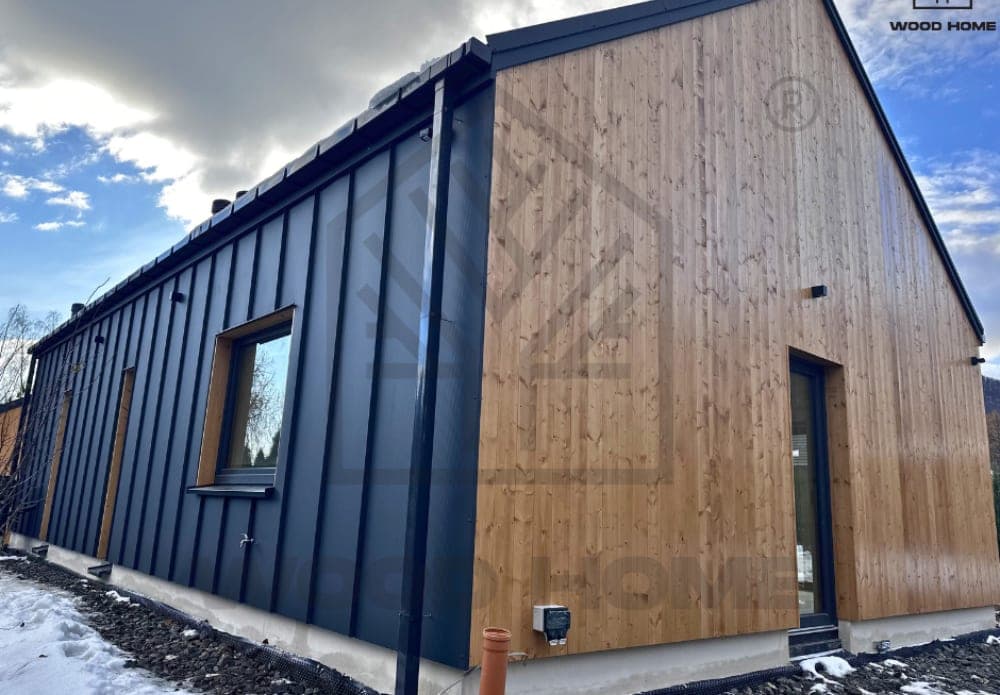 Dom energooszczędny z garażem — Bielsko-Biała, realizacja Wood Home