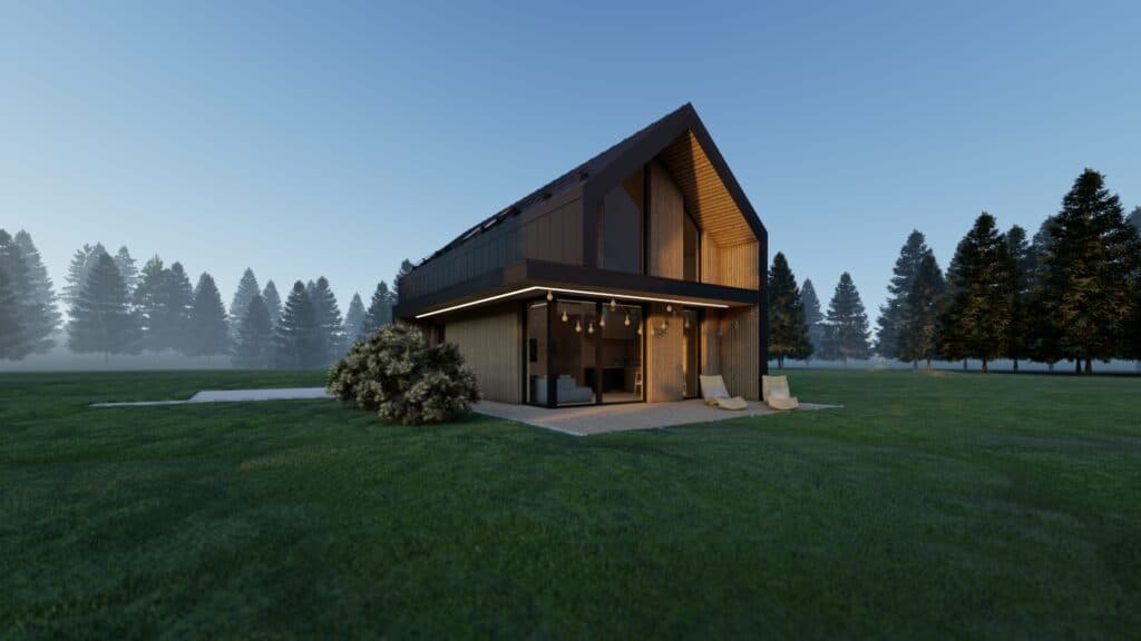 Dom szkieletowy Nordik EN, 70 m² — model domu