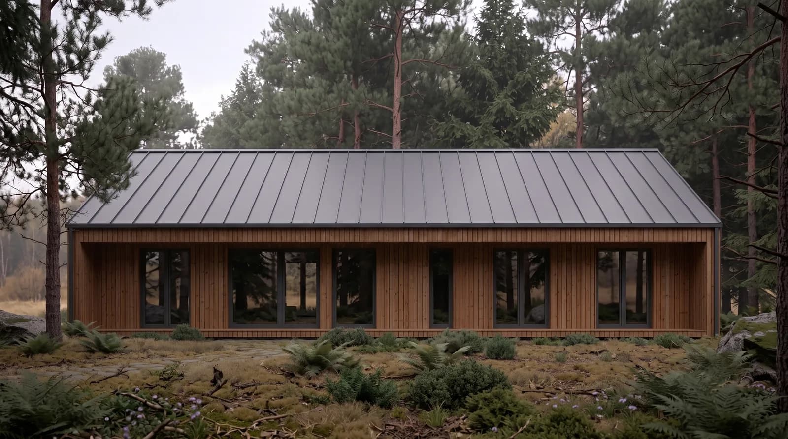 Dom Wooden 148 – 148,75 m², 5 sypialni — WOODEN – domy modułowe i prefabrykowane