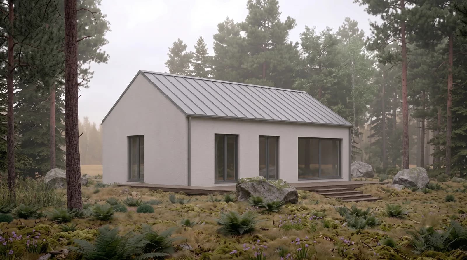 Dom Wooden 85 – 84,54 m², 3 sypialnie, WOODEN