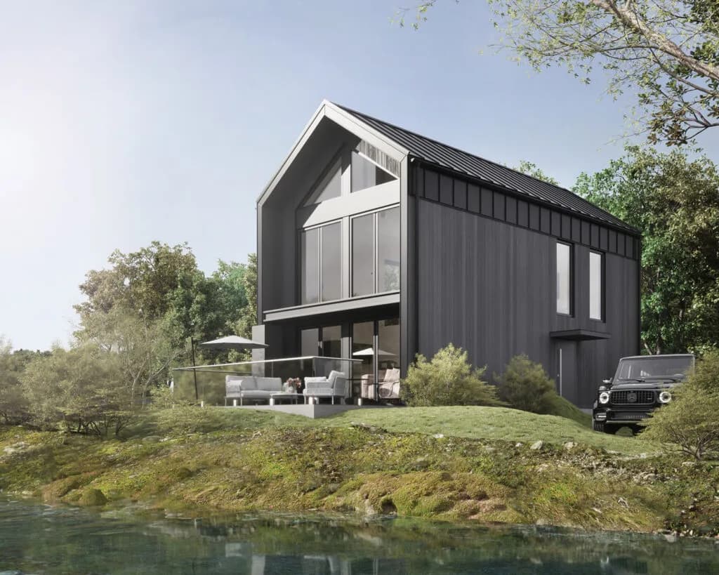 Dom modułowy SJO 120 z dwiema antresolami — 90,77 m² — Wooden Dream sp. z o.o.
