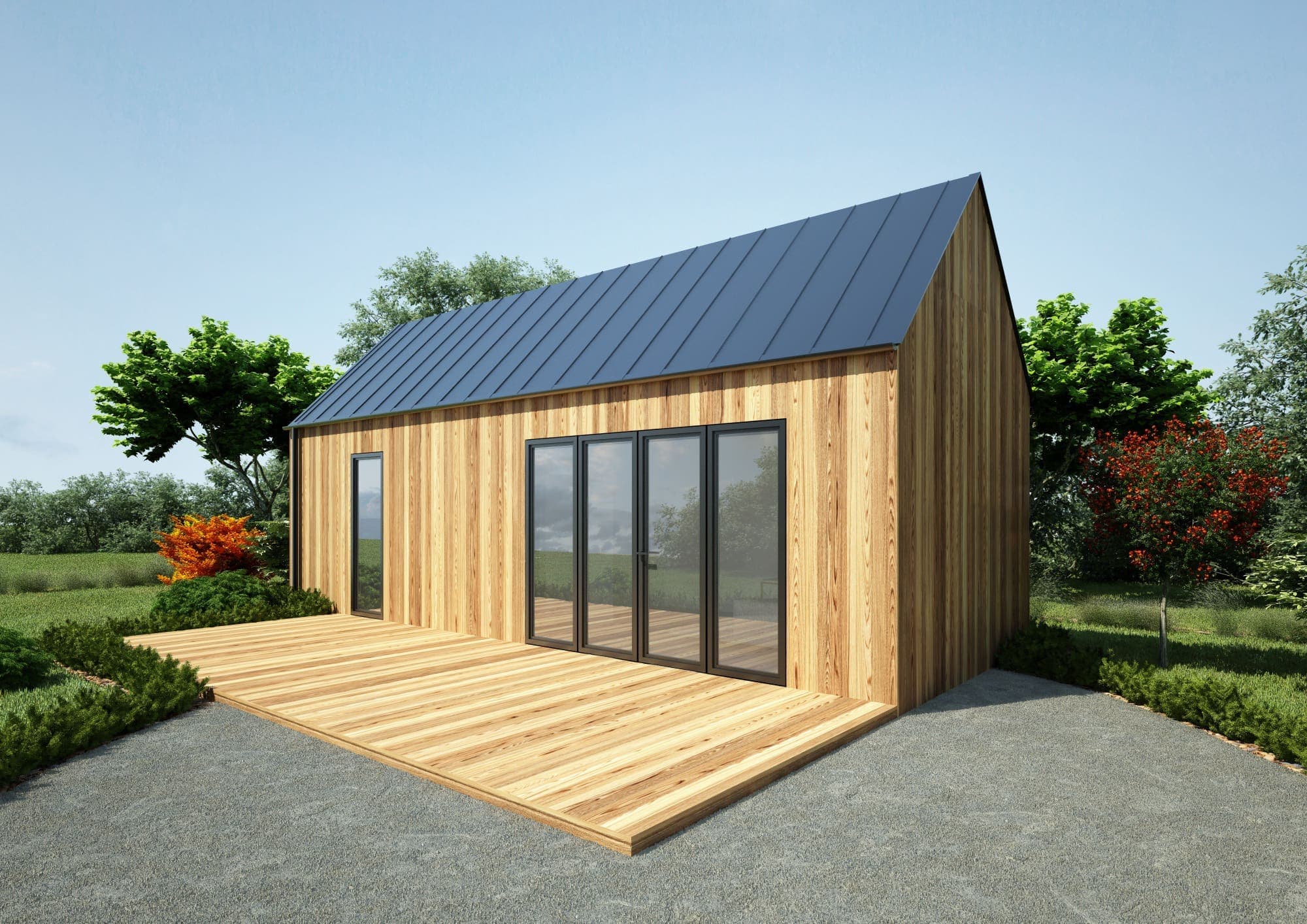 Domek DOM #6 z antresolą — 3,7 × 9,45 m, 35 m² zabudowy — model domu