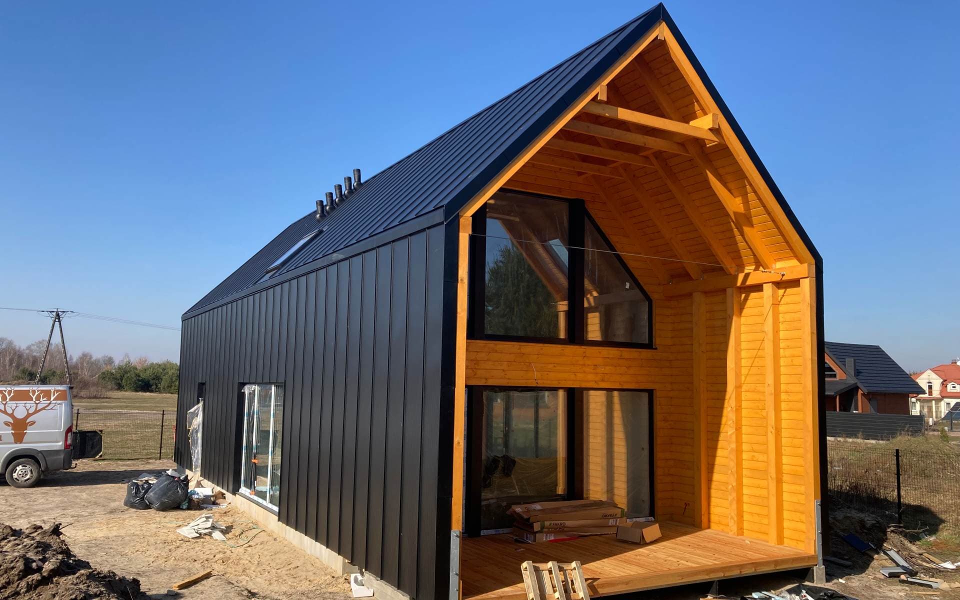 Dom szkieletowy 107 m² w Babicach, Prefabrykowane Domy Drewniane