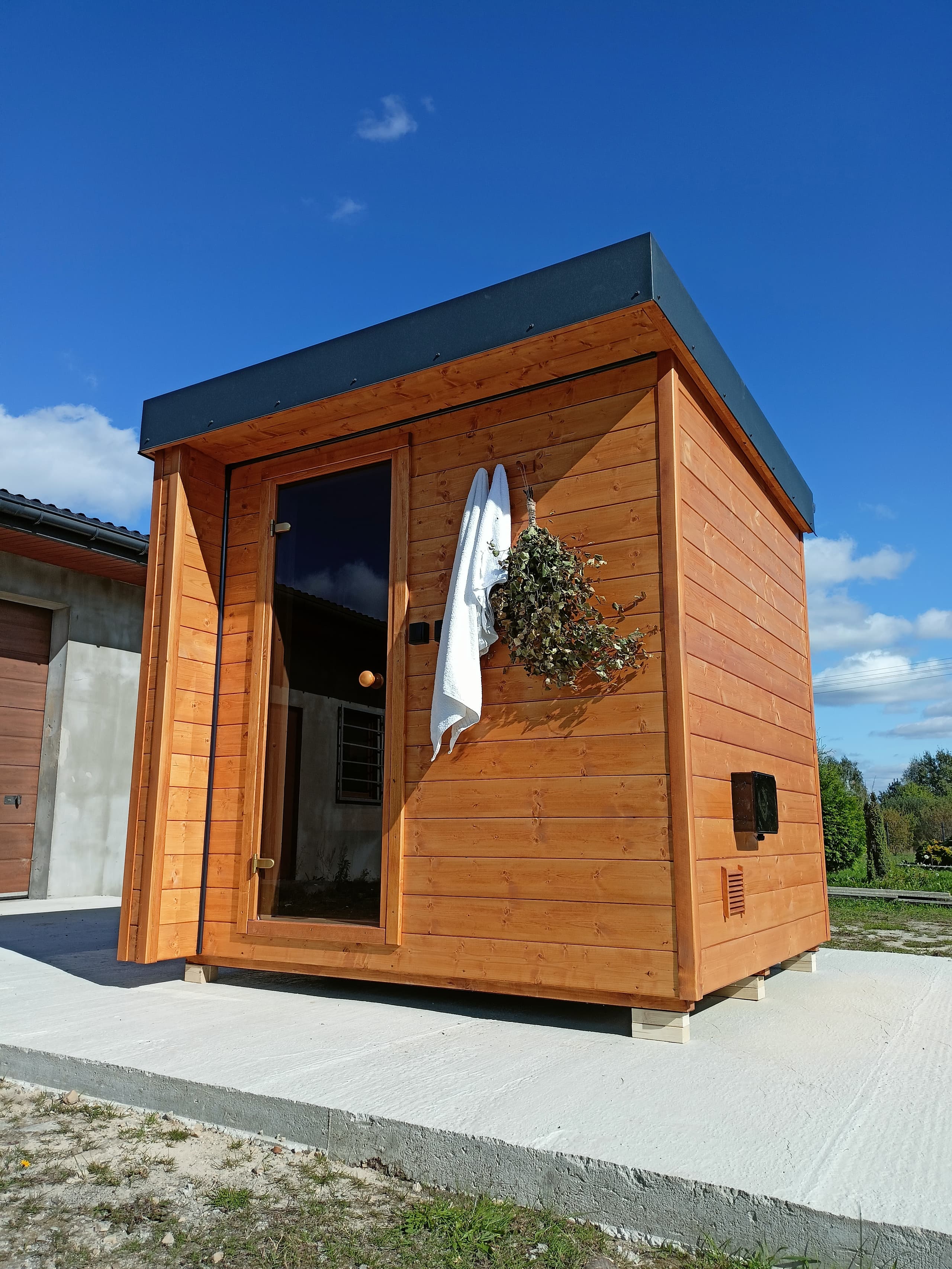 Sauna ogrodowa ZENIT 230 × 230 cm — ok. 5,3 m² — WOODMASTER Dominik Klusek